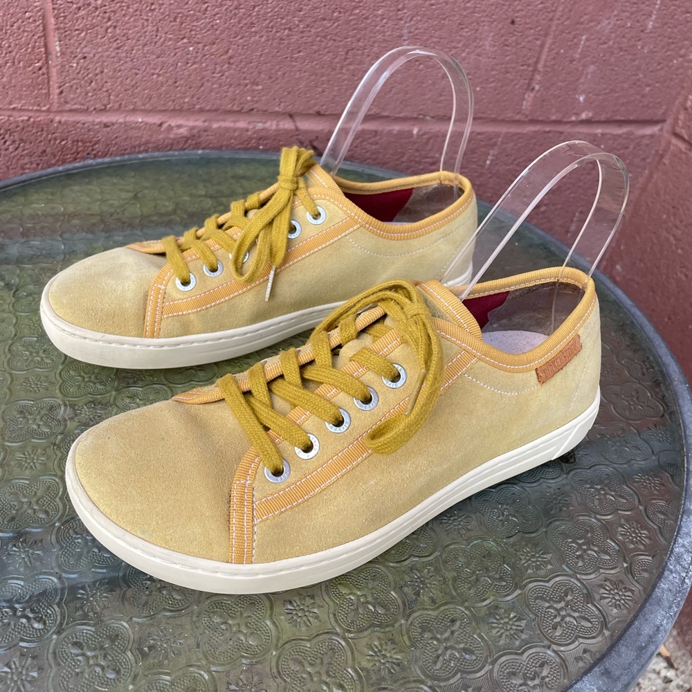 Birkenstock Bend Low Yellow Suede Leather Sneakers Size 37